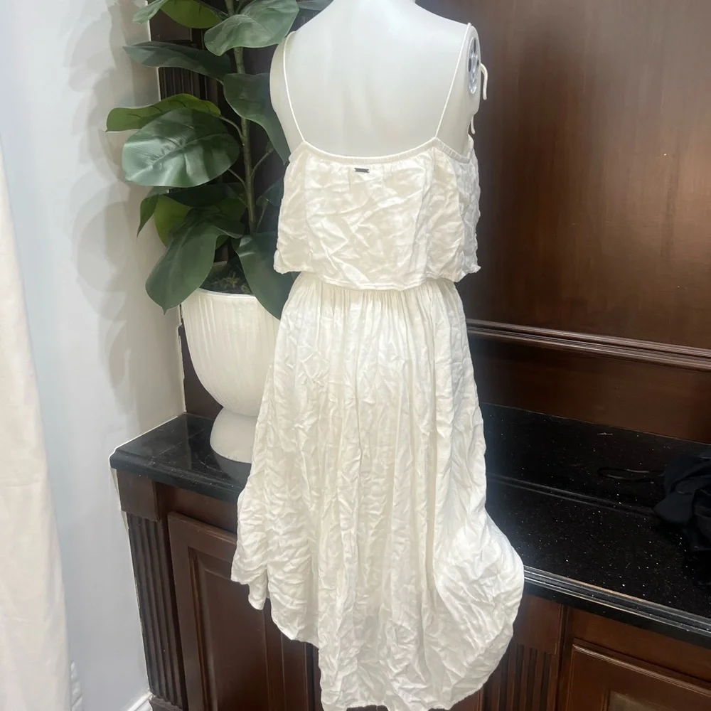 Volcom white sundress strapless spring beach festival Boho - Picture 3 of 7